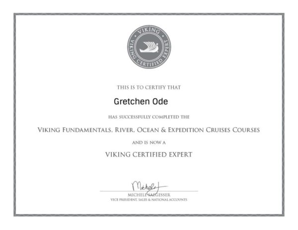 Viking Certified Expert certificate